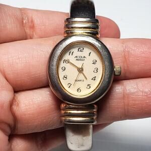 Women's Acqua Indiglo Quartz Causal Cuff Bangle Watch Silver Tone